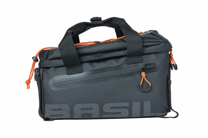 Sakwa na tylny bagażnik rowerowy Basil Miles Tarpaulin 7L Black/Orange