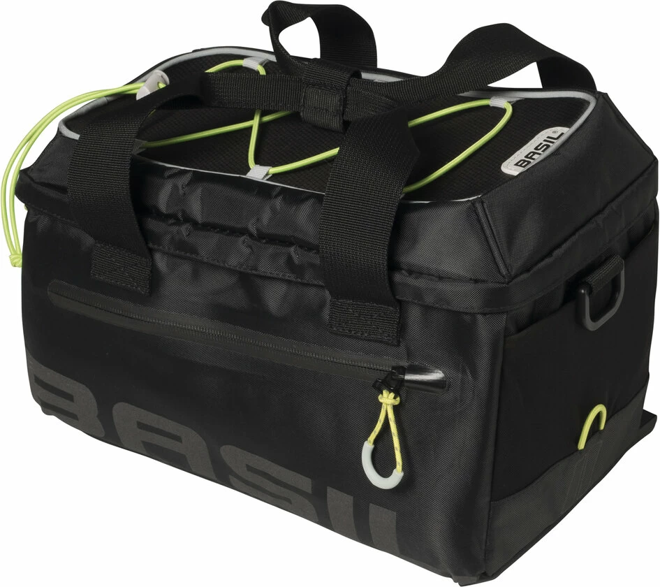 Sakwa na tylny bagażnik rowerowy Basil Miles Trunkbag Black / lime