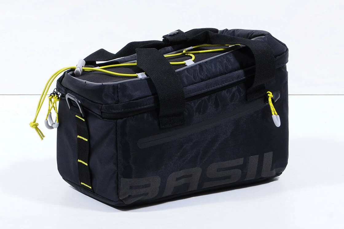 Sakwa na tylny bagażnik rowerowy Basil Miles Trunkbag Black / lime