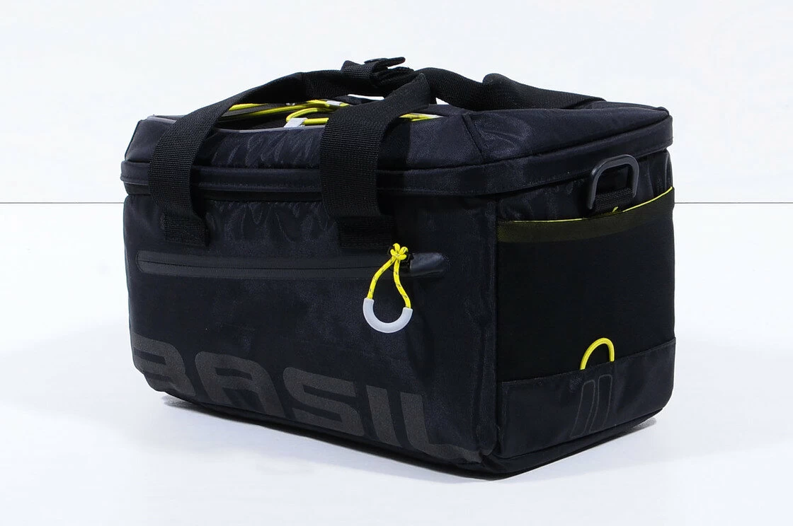 Sakwa na tylny bagażnik rowerowy Basil Miles Trunkbag Black / lime