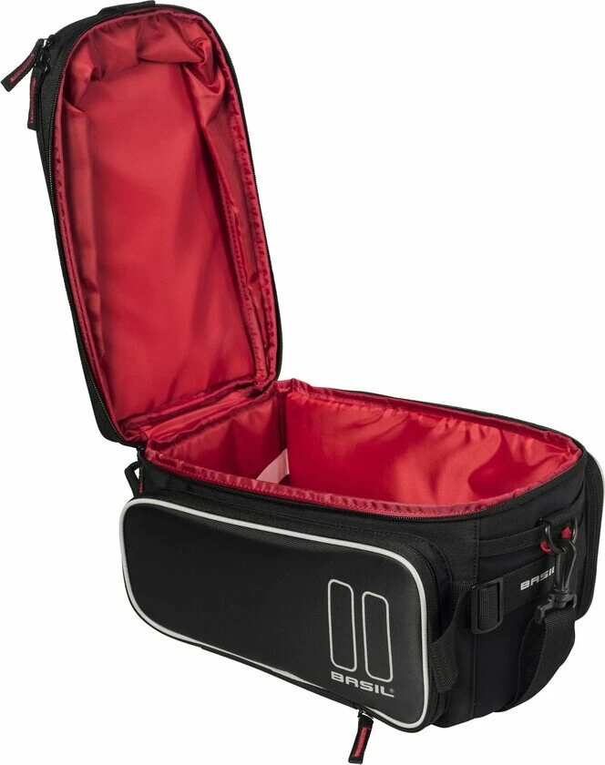 Sakwa na tylny bagażnik rowerowy Basil Sport Desing Trunkbag Czarny / czerwony