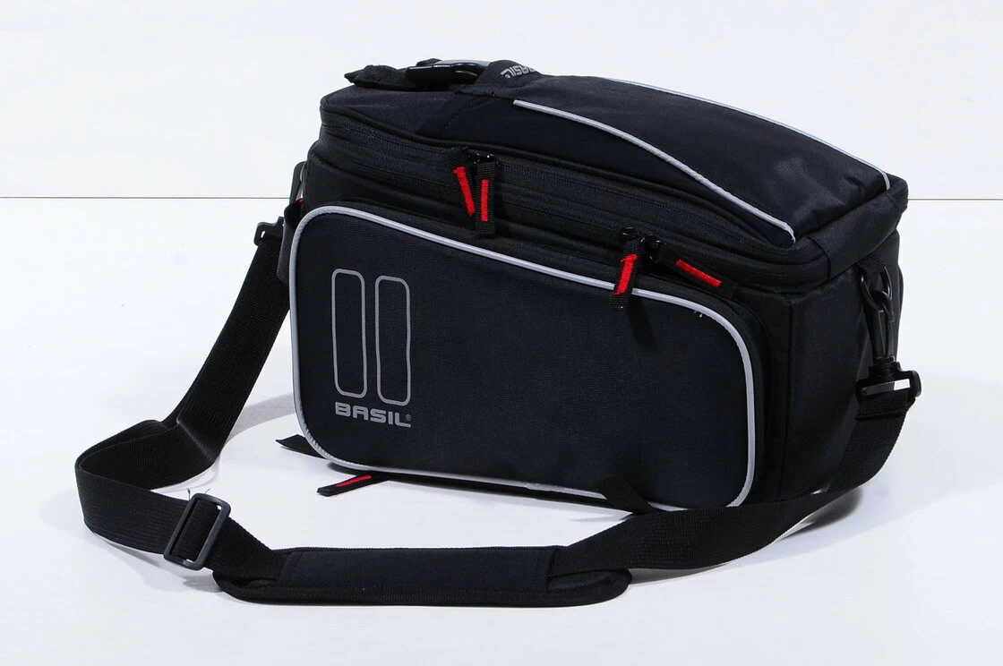 Sakwa na tylny bagażnik rowerowy Basil Sport Desing Trunkbag Czarny / czerwony
