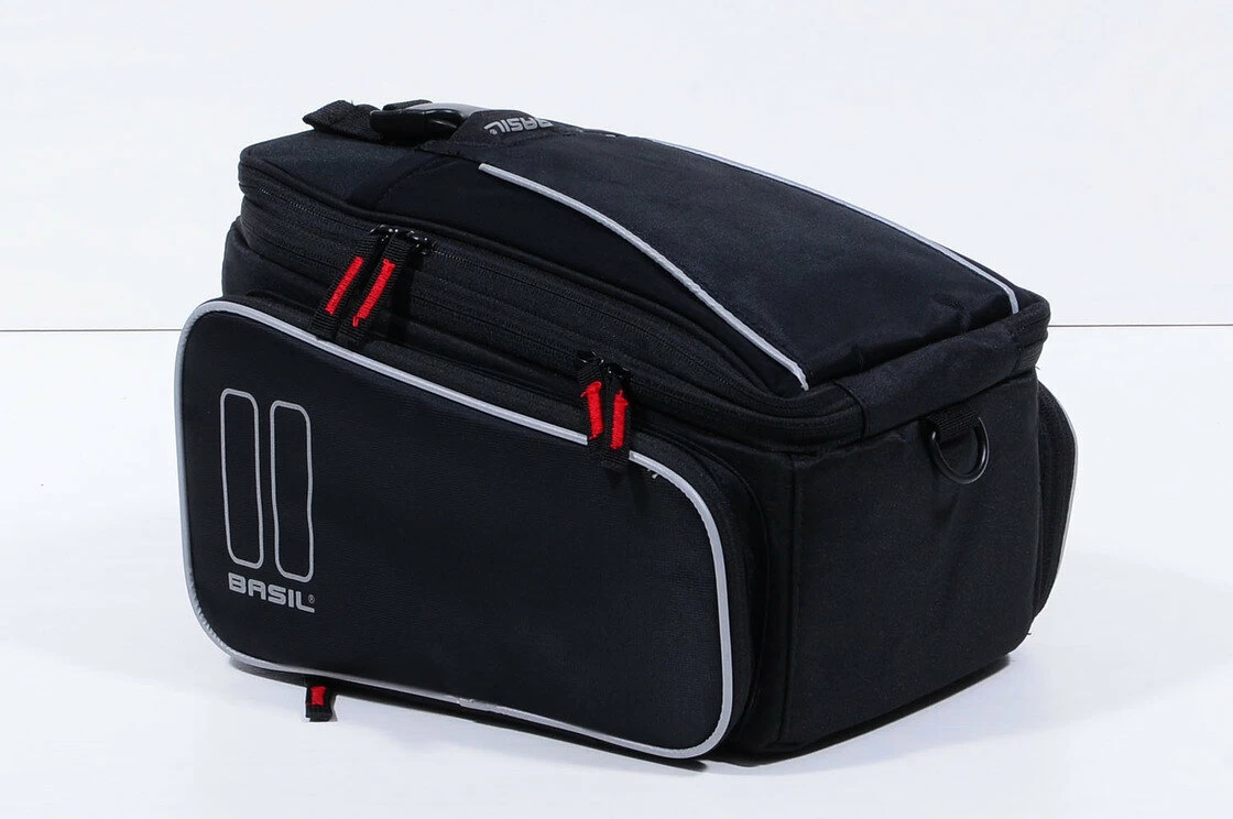 Sakwa na tylny bagażnik rowerowy Basil Sport Desing Trunkbag Czarny / czerwony