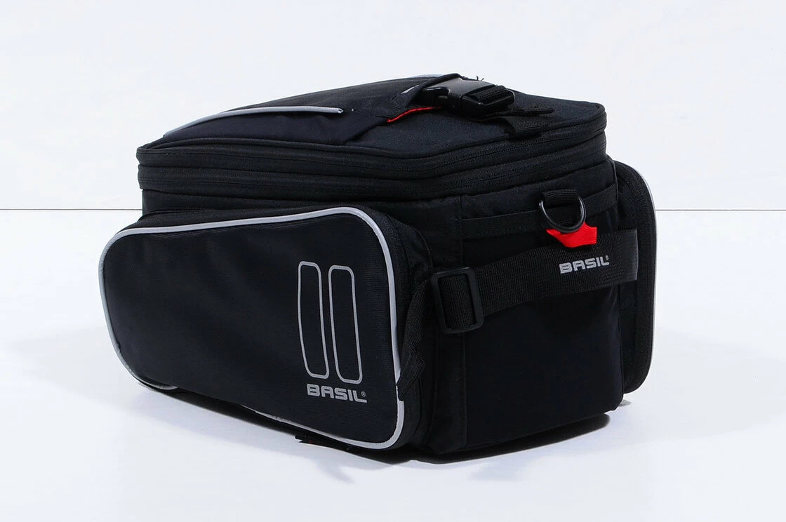 Sakwa na tylny bagażnik rowerowy Basil Sport Desing Trunkbag Czarny / czerwony