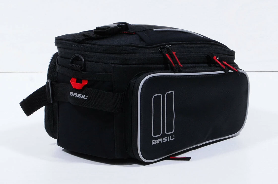 Sakwa na tylny bagażnik rowerowy Basil Sport Desing Trunkbag Czarny / czerwony