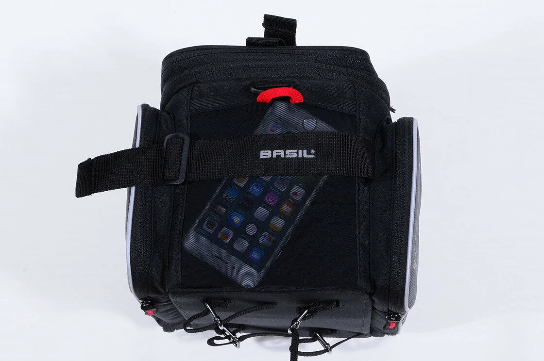 Sakwa na tylny bagażnik rowerowy Basil Sport Desing Trunkbag Czarny / czerwony