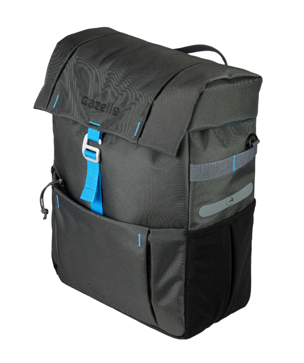 Sakwa rowerowa Gazelle Single Pannier  antracyt / niebieski