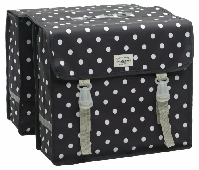 Sakwa rowerowa New Looxs Fiori Polka Double Polka Black