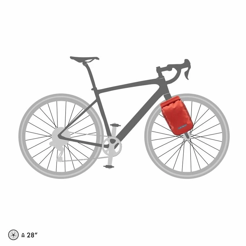 Sakwa rowerowa Ortlieb Fork-Pack Plus na widelec Czerwony (Salsa-Dark Chili)
