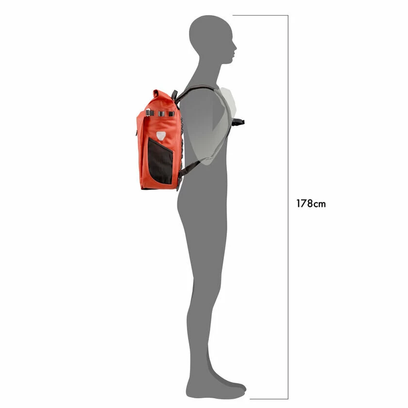 Sakwa rowerowa Plecak Ortlieb Vario PS 26L QL2.1 CZERWONY (Rooibos)