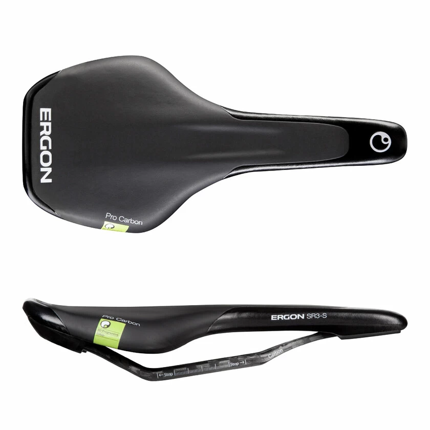 Siodełko rowerowe ERGON SR3 Pro CARBON - czarne Rozmiar S