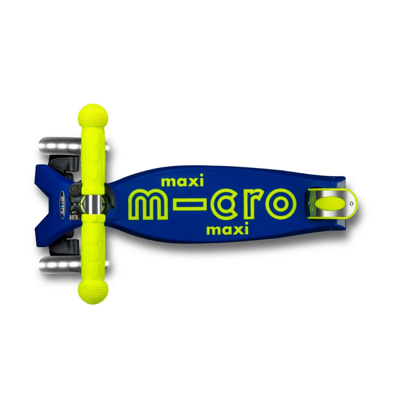 Składana hulajnoga dla dzieci Micro Maxi Deluxe Neon LED Yellow