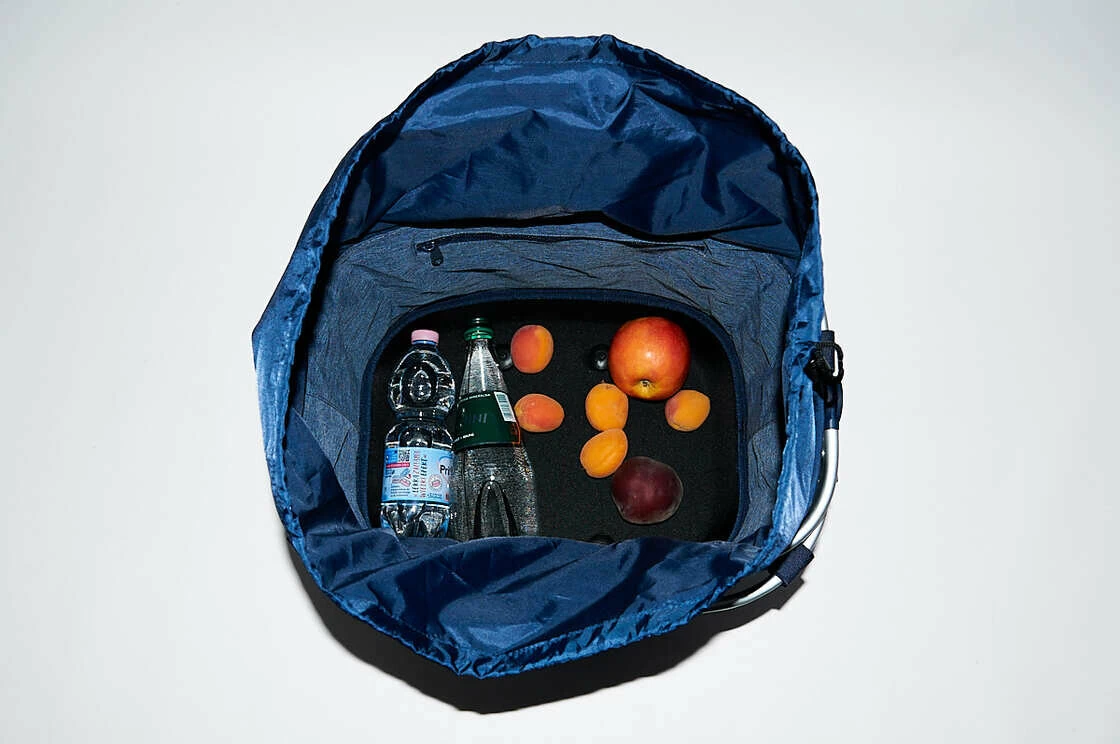 Składany kosz rowerowy KLICKfix Carrybag GT Twist Blue - Uniklip