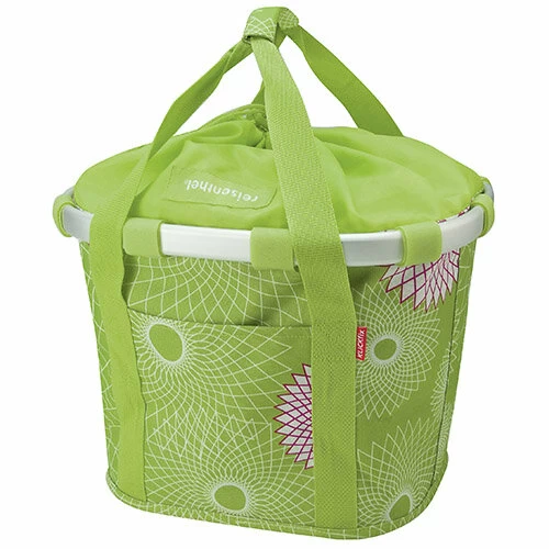 Składany koszyk rowerowy KlickFix Bike Basket Crystals Lime Green