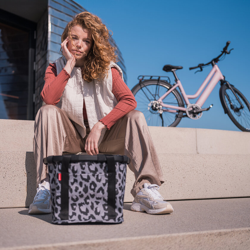 Składany koszyk rowerowy KlickFix Bike Basket Leo nero
