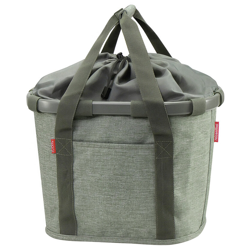 Składany koszyk rowerowy KlickFix Bike Basket Twist sage