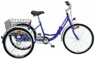 Składany rower trójkołowy BBF Folding Trike niebieski 24/26