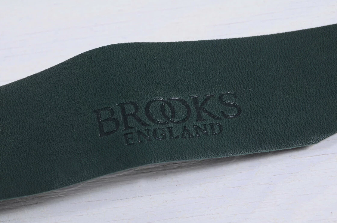 Skórzana owijka na kierownicę Brooks Leather Bar Tape zielona