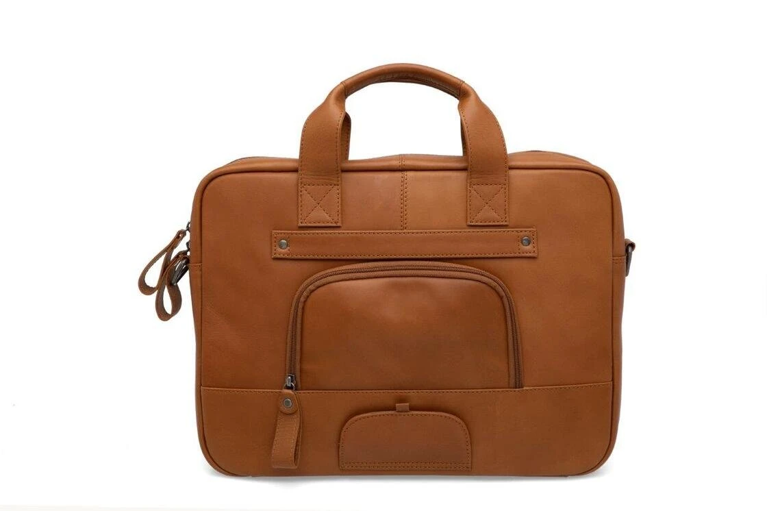 Skórzana torba na laptopa 15" New Looxs Luko 7.5L Cognac