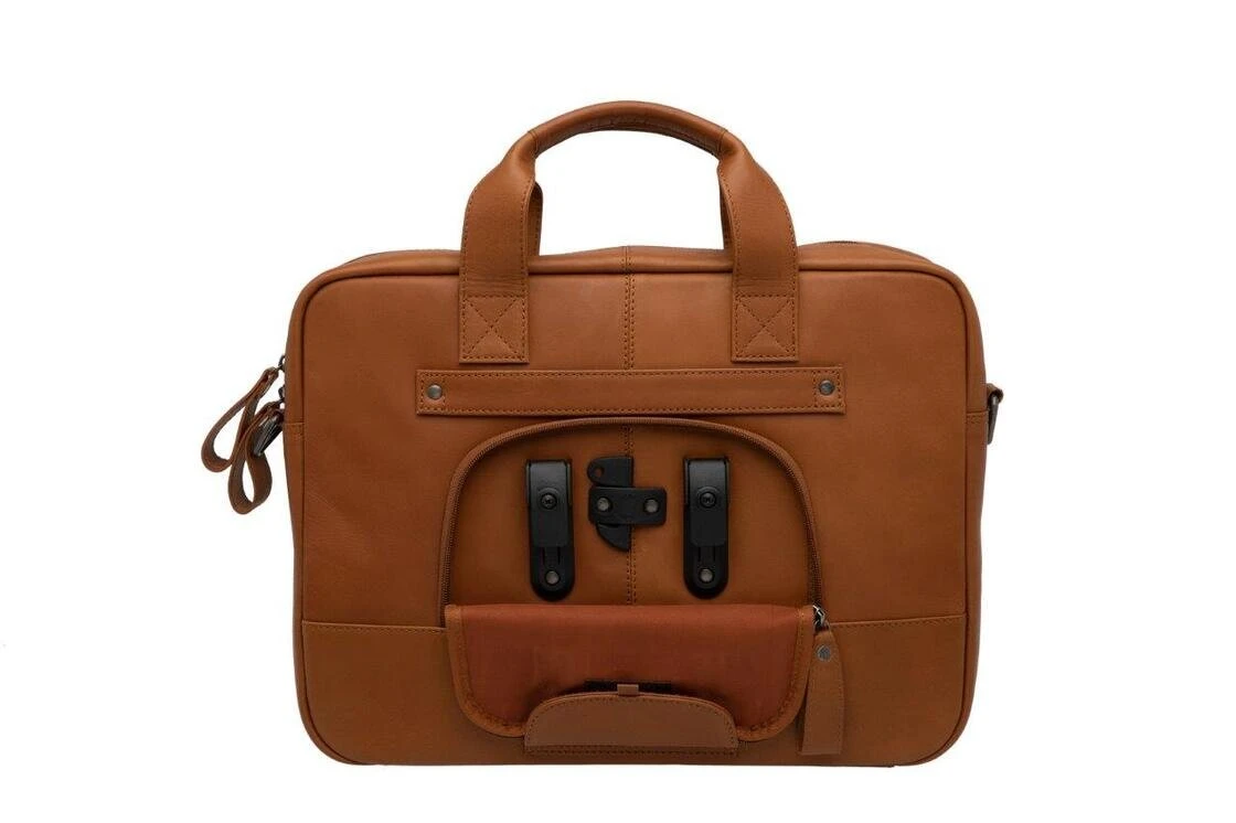 Skórzana torba na laptopa 15" New Looxs Luko 7.5L Cognac