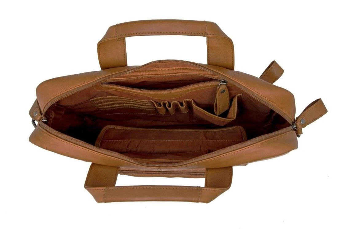 Skórzana torba na laptopa 15" New Looxs Luko 7.5L Cognac