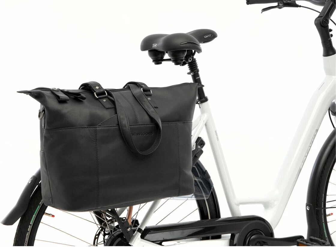 Skórzana torba rowerowa na laptop New Looxs Verla 21L Czarny