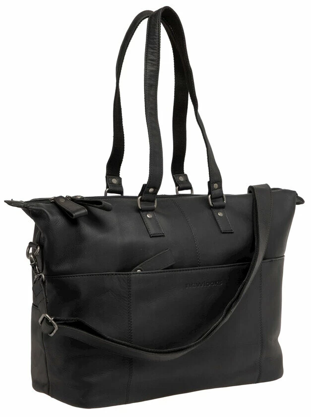 Skórzana torba rowerowa na laptop New Looxs Verla 21L Czarny