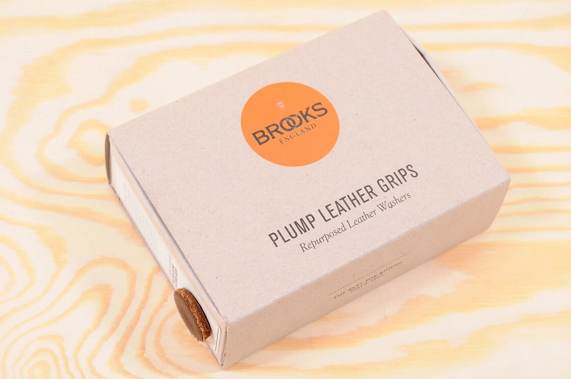 Skórzane chwyty kierownicy Brooks Plump brązowe