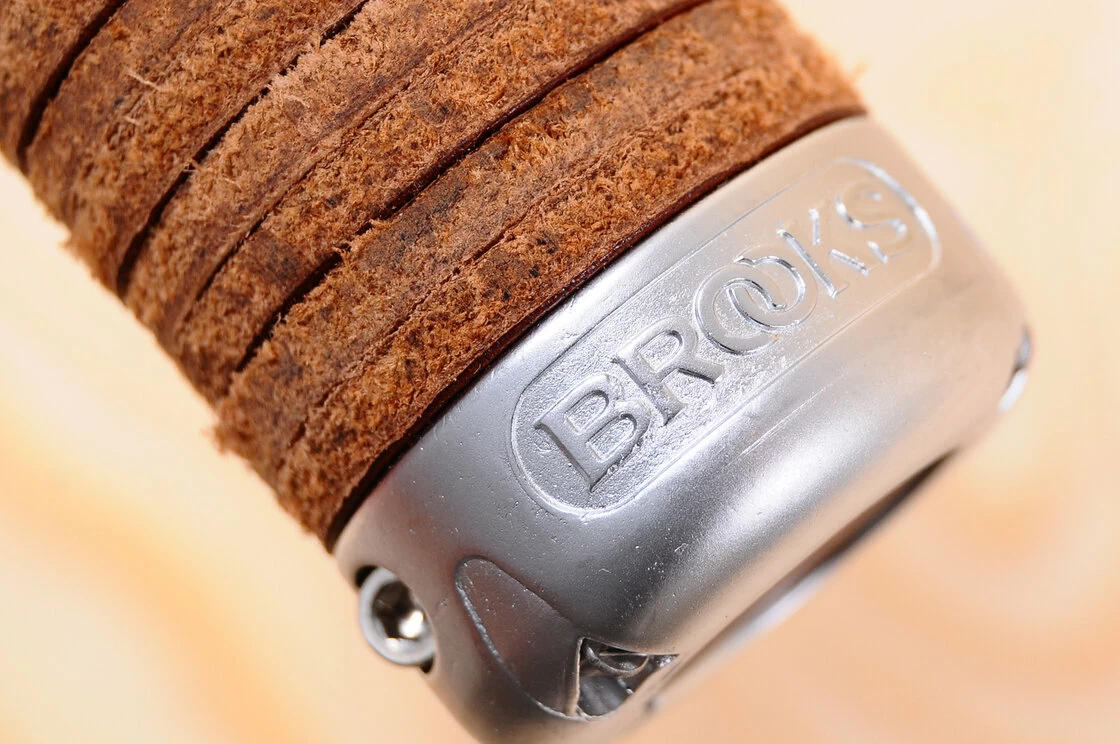 Skórzane chwyty kierownicy Brooks Plump brązowe