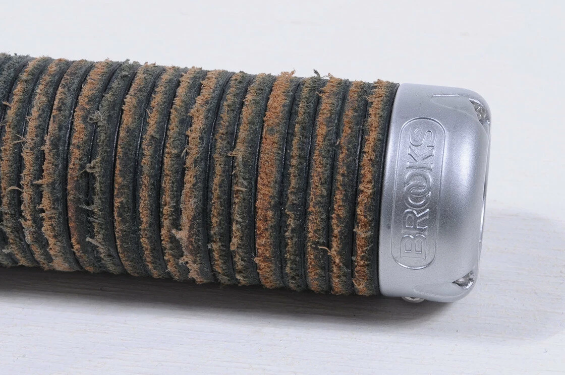 Skórzane chwyty kierownicy Brooks Plump czarne
