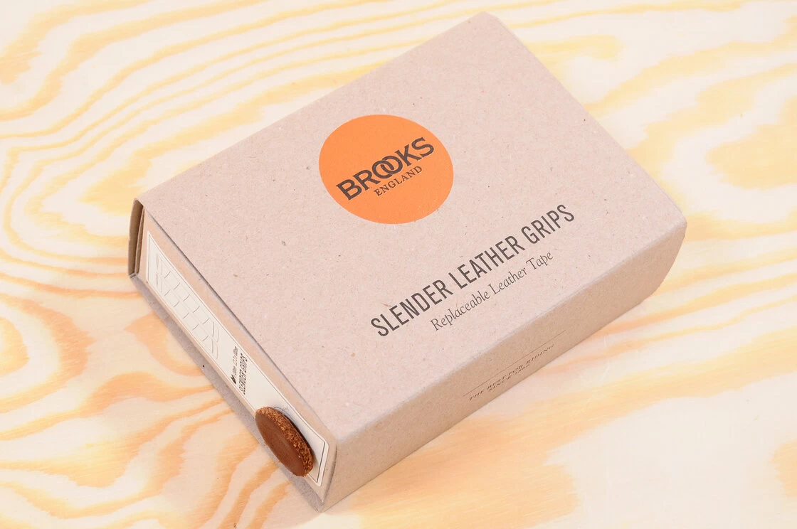 Skórzane chwyty kierownicy Brooks Slender 130/130 Antique Brown