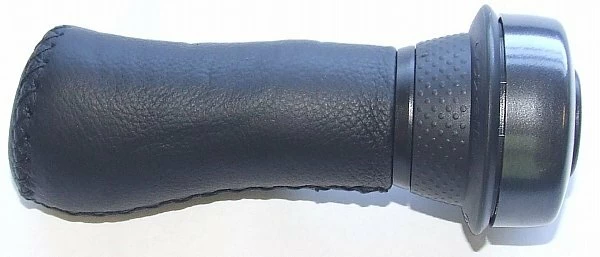 Skórzany chwyt Gazelle Aero Lewy, z dzwonkiem, 100 mm