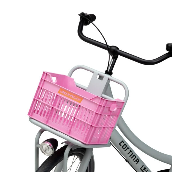Skrzynia na przedni bagażnik rowerowy Urban Proof Junior Bright Pink