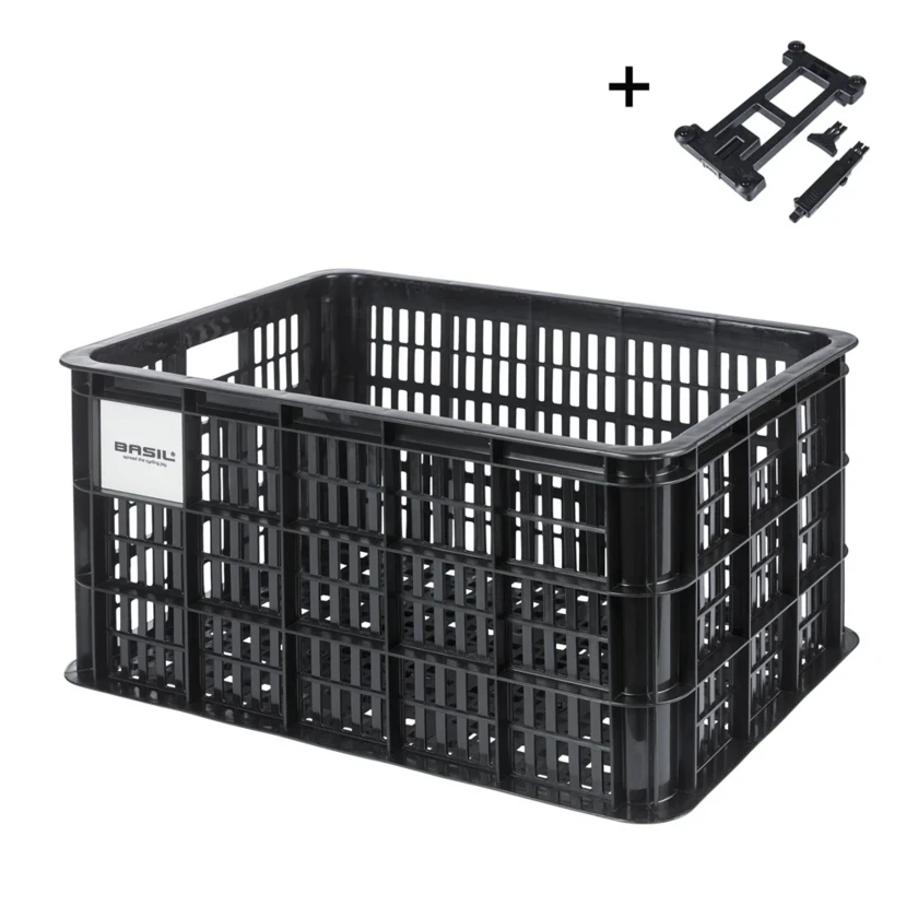 Skrzynka transportowa na bagażnik Basil Crate MIK 2.0 czarna Rozmiar: L