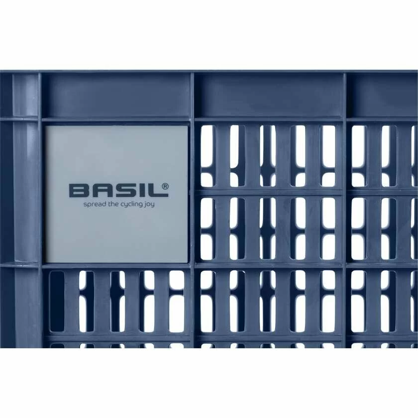 Skrzynka transportowa na przedni bagażnik Basil Crate L Blue stone