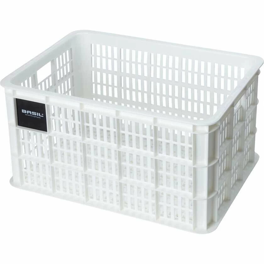 Skrzynka transportowa na przedni bagażnik Basil Crate L Bright white