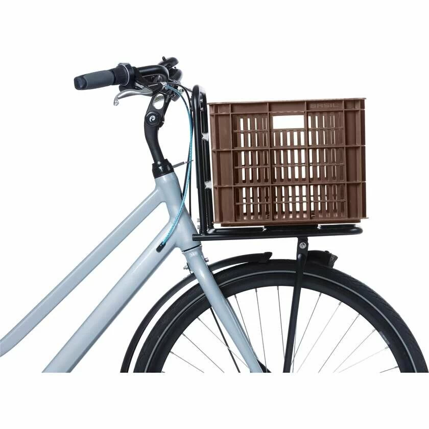 Skrzynka transportowa na przedni bagażnik Basil Crate L Chocolate brown