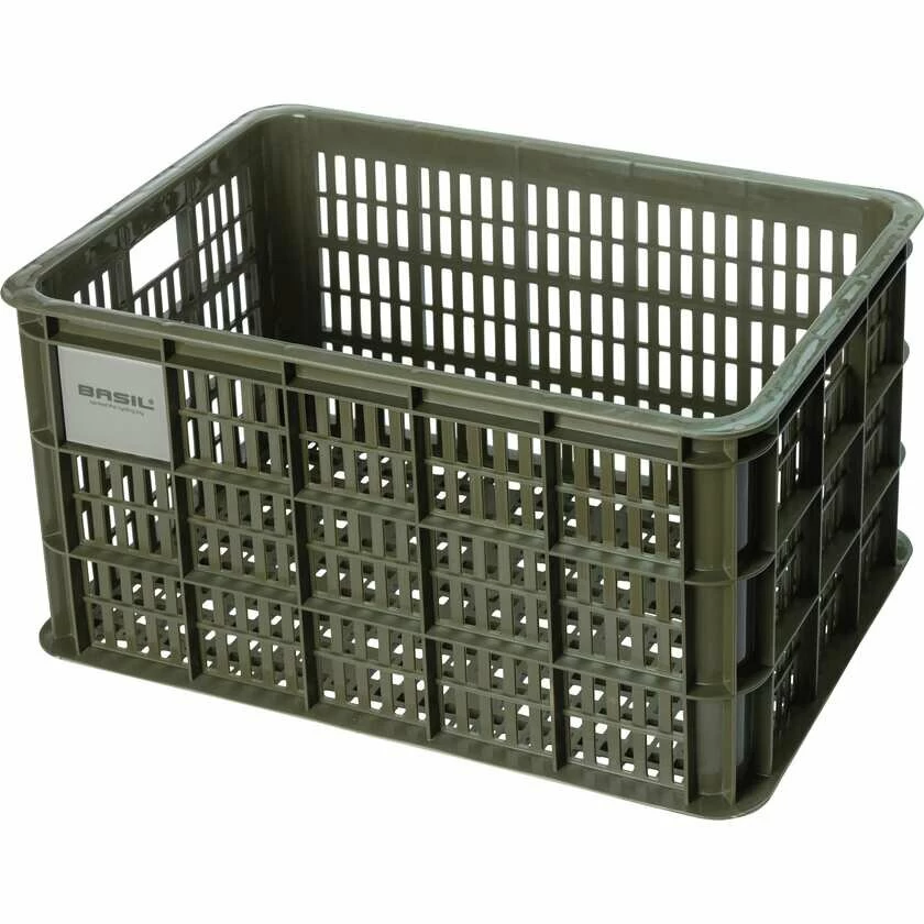 Skrzynka transportowa na przedni bagażnik Basil Crate L Moss green