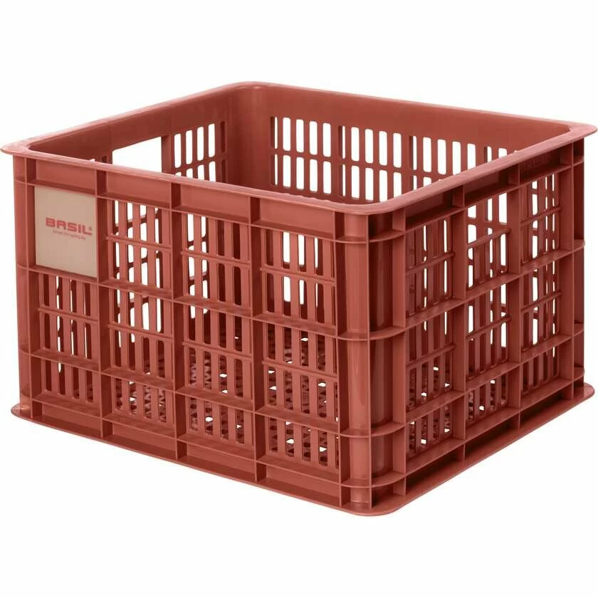 Skrzynka transportowa na przedni bagażnik Basil Crate M 27L Terra Red