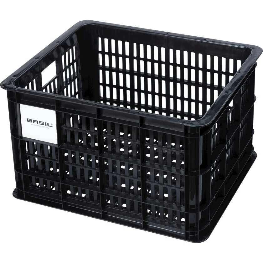 Skrzynka transportowa na przedni bagażnik Basil Crate M Black