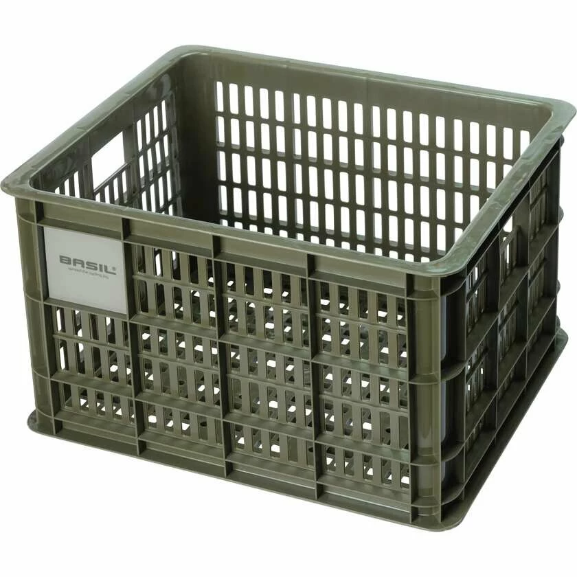 Skrzynka transportowa na przedni bagażnik Basil Crate M Moss green