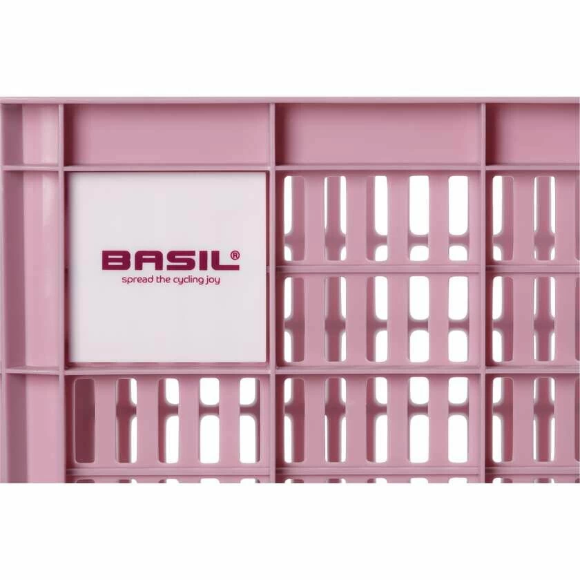 Skrzynka transportowa na przedni bagażnik Basil Crate S Recycled Blossom (różowy)