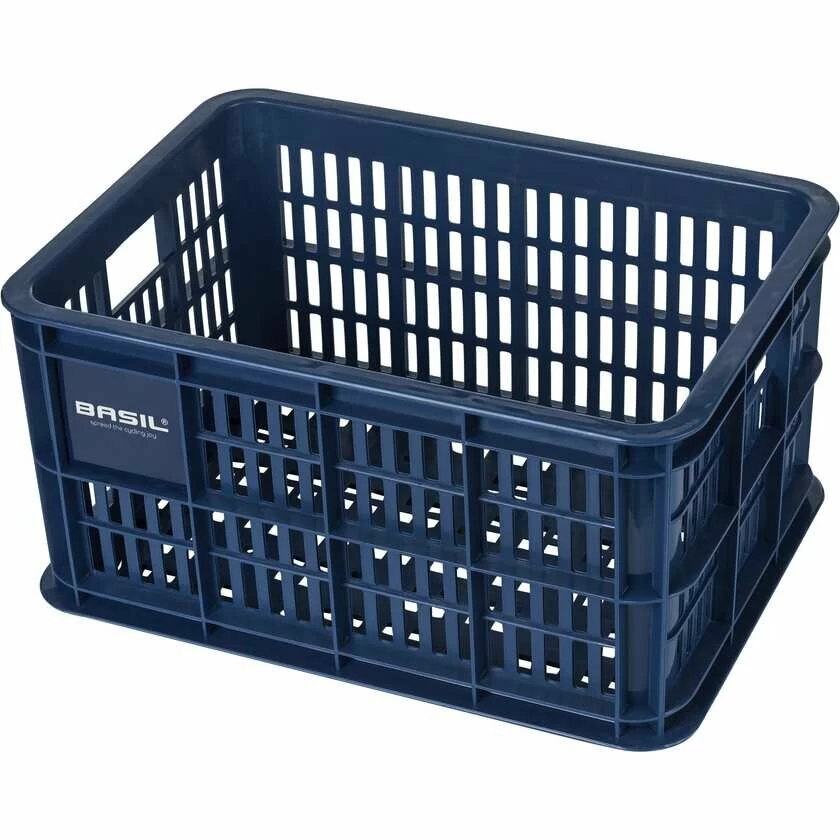 Skrzynka transportowa na przedni bagażnik Basil Crate S Recycled Bluestone (niebieski)