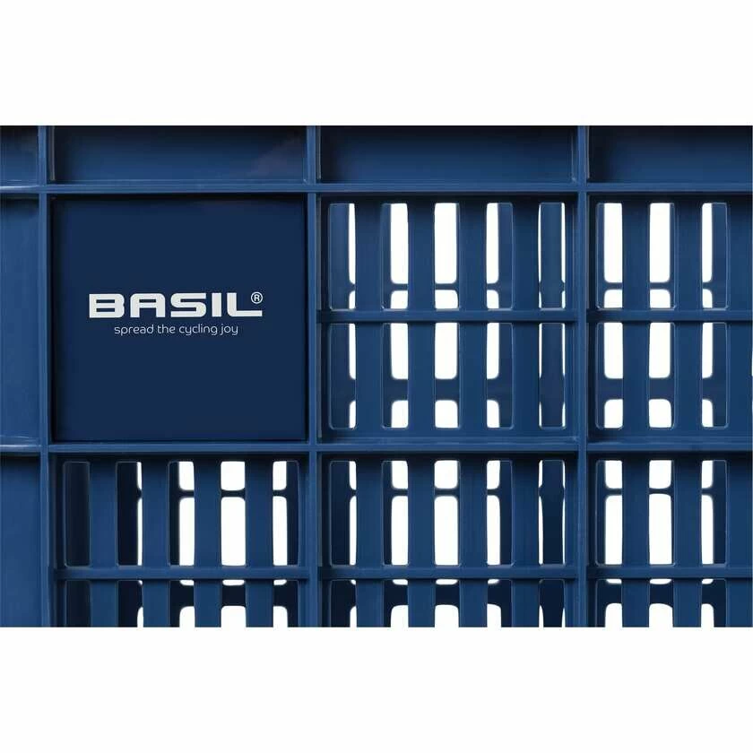 Skrzynka transportowa na przedni bagażnik Basil Crate S Recycled Bluestone (niebieski)