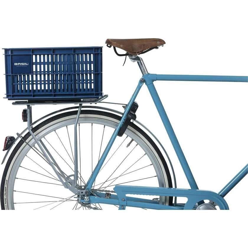 Skrzynka transportowa na przedni bagażnik Basil Crate S Recycled Bluestone (niebieski)
