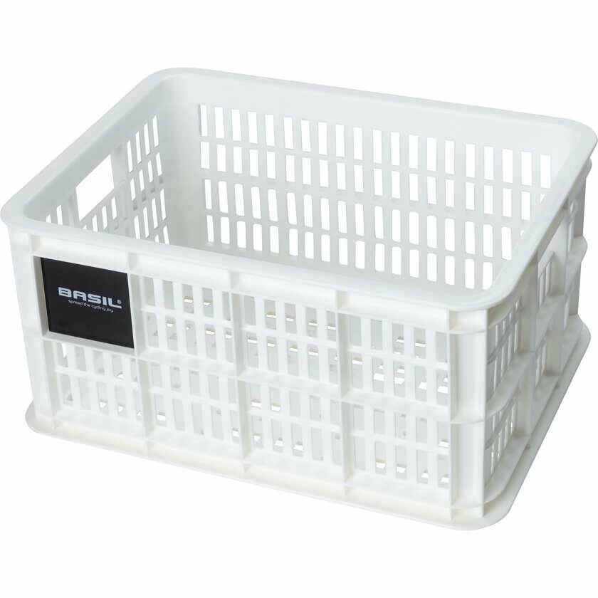 Skrzynka transportowa na przedni bagażnik Basil Crate S Recycled Bright White (biały)