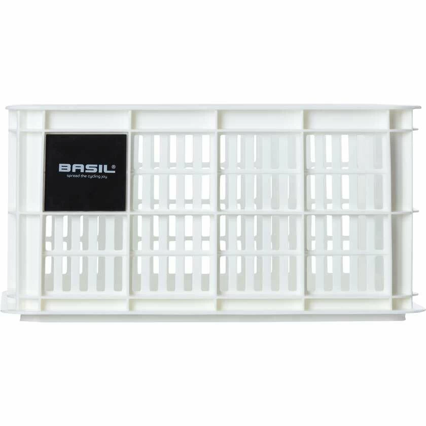 Skrzynka transportowa na przedni bagażnik Basil Crate S Recycled Bright White (biały)