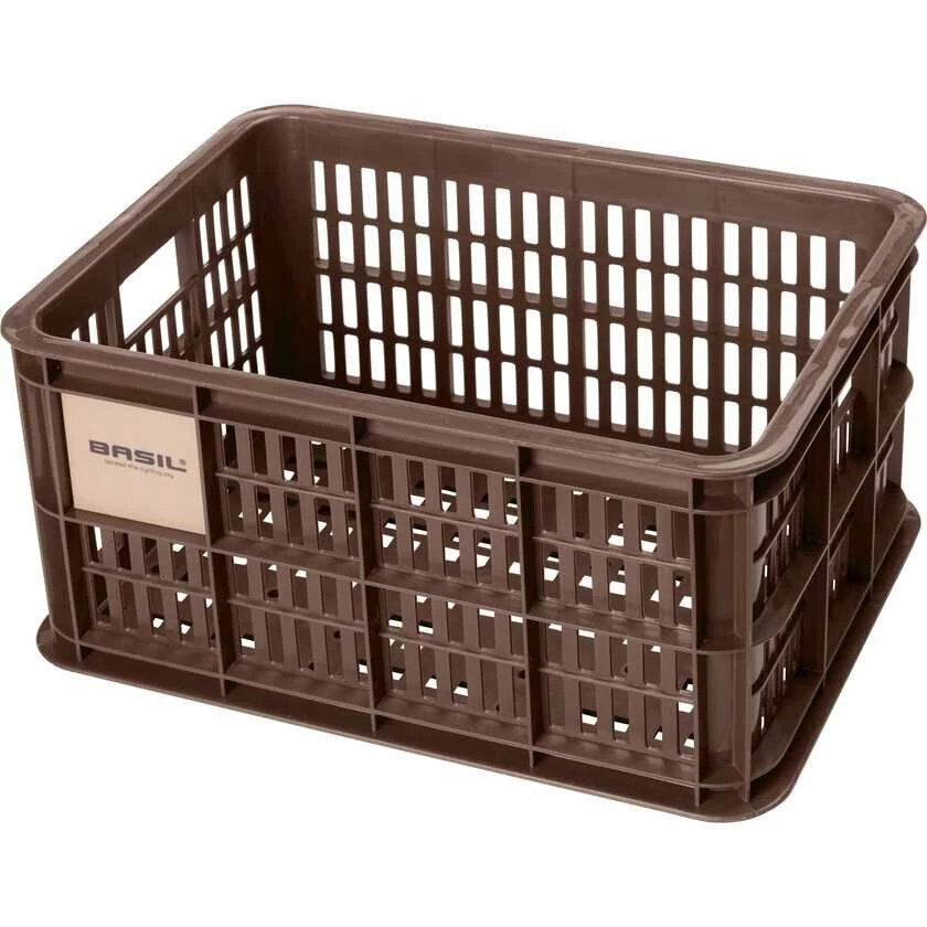 Skrzynka transportowa na przedni bagażnik Basil Crate S Recycled Brown (brązowy)