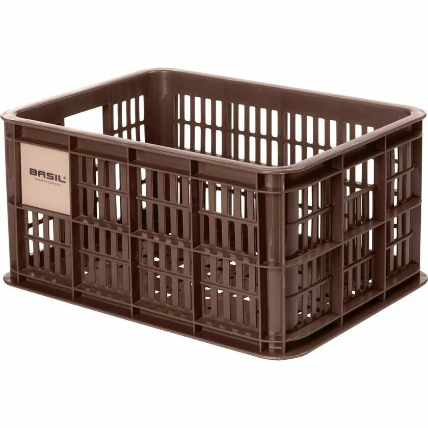 Skrzynka transportowa na przedni bagażnik Basil Crate S Recycled Brown (brązowy)