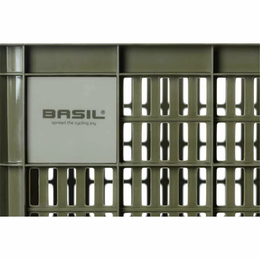 Skrzynka transportowa na przedni bagażnik Basil Crate S Recycled Moss Green (zielony)